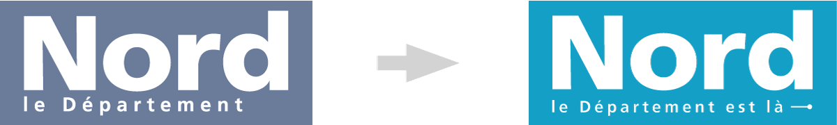 visuel du changement de logo du département du Nord